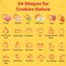 Baketivity Cookie Cutter Set For Kids, 24 Assorted Cookie Cutters of Basic Shapes, Seasonal, and Holiday Themes - With Rolling Pin, Silicone Baking Pan, and Non-Stick Baking Mat - BPA-Free - Ages 4+
